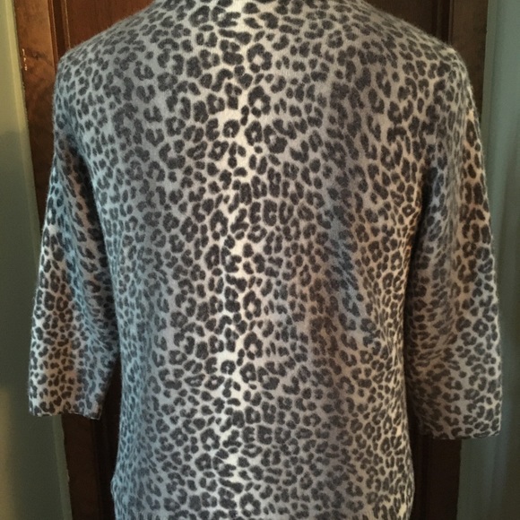 Talbots Cashmere Leopard Audrey Sweater - Picture 3 of 10